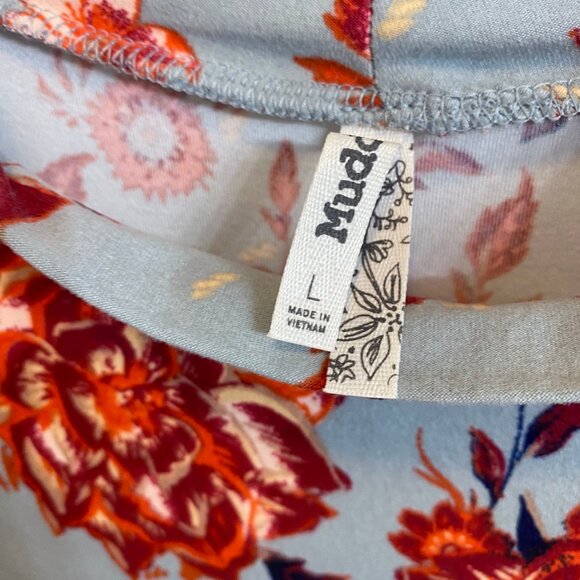 Floral mock neck dress large - Picture 4 of 6